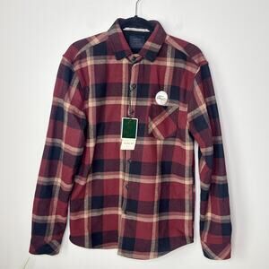 NEW NWT Nomad Cozy‎ Thermal Lined Flannel Button Up Medium Shirt Outdoors Hiking